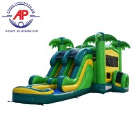 jungle small water slide inflatable bouncer house commercial