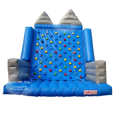 NEVERLAND TOYS Blue Grey indoor rock climbing wall Inflatable rock climbing wall Funny Inflatable climbing Wall For Kids