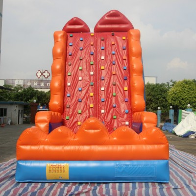 Kids Art used Inflatable Orange Rock Climbing Wall Price For Sale