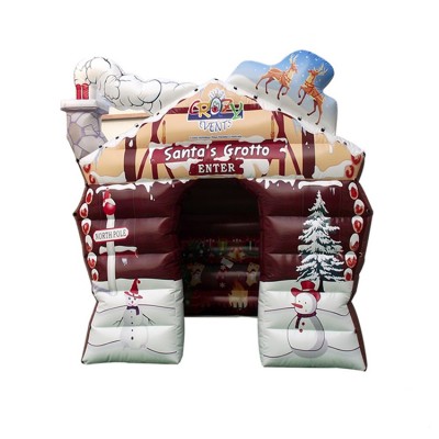 Hot sale giant inflatable santa grotto for your choice